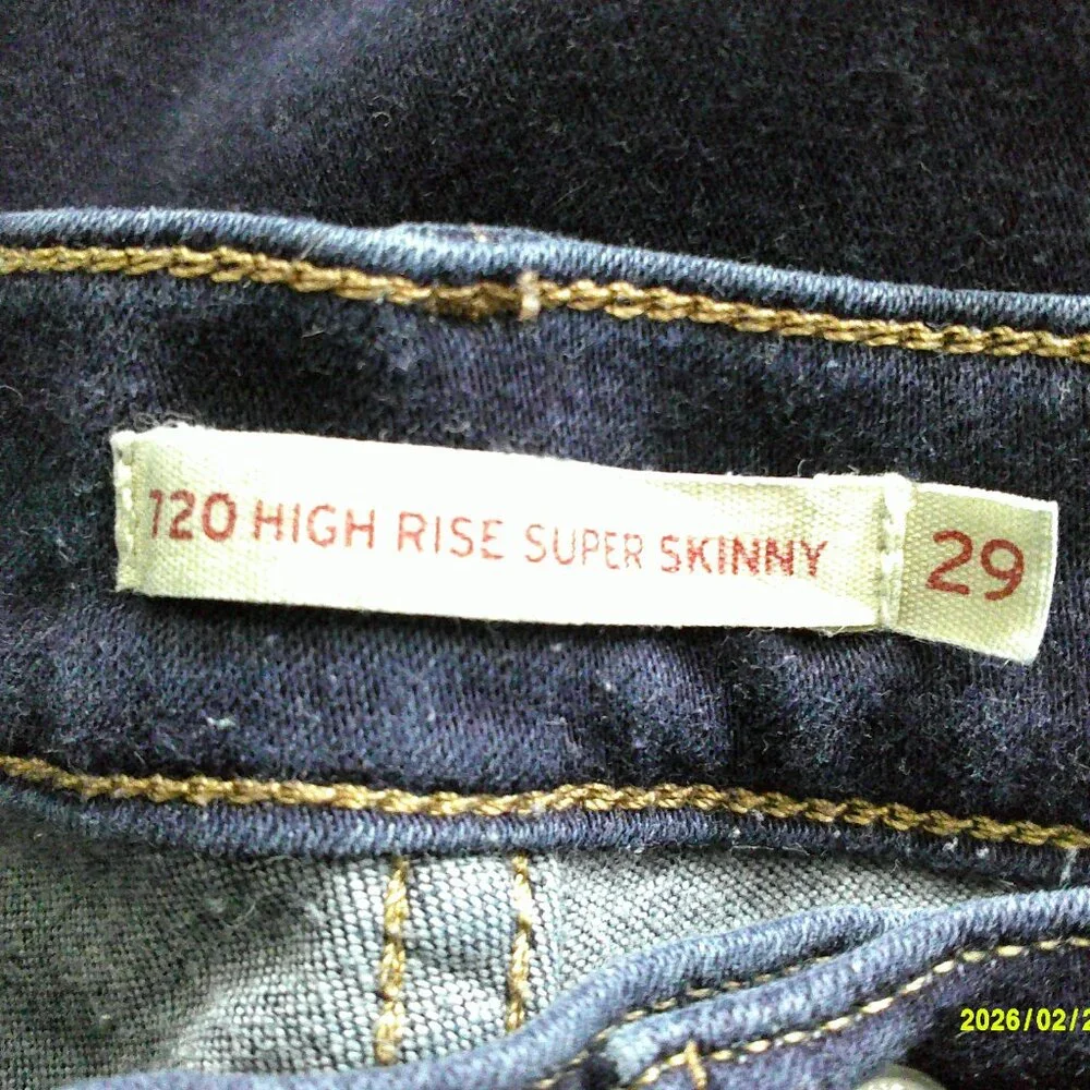 LEVI'S | 720 HIGHRISE SUPER SKINNY JEANS | DARK WASH | W29